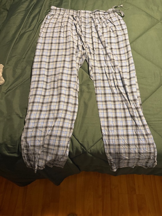 Hanes Other - Hanes Blue and Black Plaid Flannel Lounge Pants